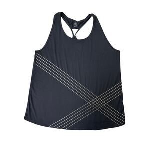 Champion Black XL Racerback Tank Top – Crisscross Graphic-Lightweight Activewear